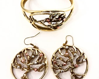 Tree of life set , bangle and ear rings no 19