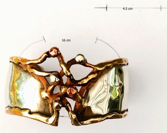 Traditional Hand Forged BoHo double sided LARGE cuff.... options . Note....Please note not available to USA or Puerto Rica