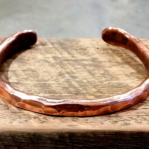 Hand Forged solid Copper bangle image 1