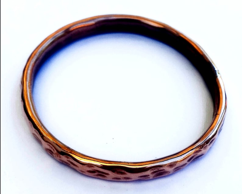 Hand forged hollow COPPER full round Bangle