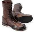 Commando's Distressed Brown Lace Up Combat Long High Leather Ankle Boots For Men product logo