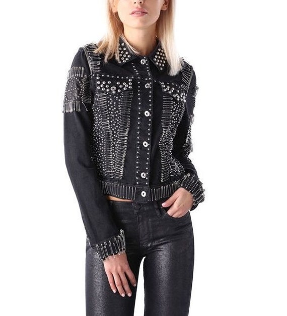 Pin on Studded Leather Jacket