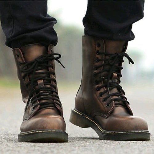 leather hiker style boots