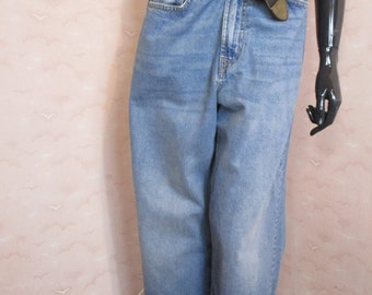 Calça jeans curta de perna larga, jeans vintage\jeans\denim\jeans boho\jeans curtos\calças\calças