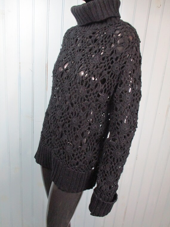 Crochet store jumper black