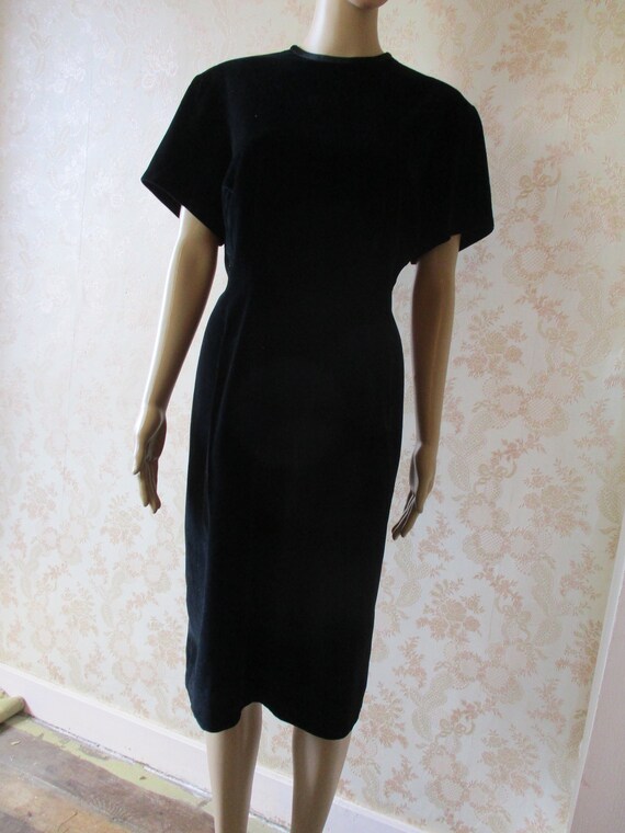 Buy Black Velvet Shift Dress With Matching Jacket. Vintage\wedding\funeral\velvet  Suit\black Suit\eveningwear Online in India - Etsy