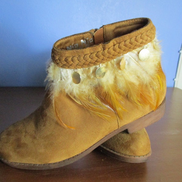 bottines vintage en daim beige, taille 6 uk. bottes vintage \ bottines bottes en daim \ bottes bronzées \ bottes rétro