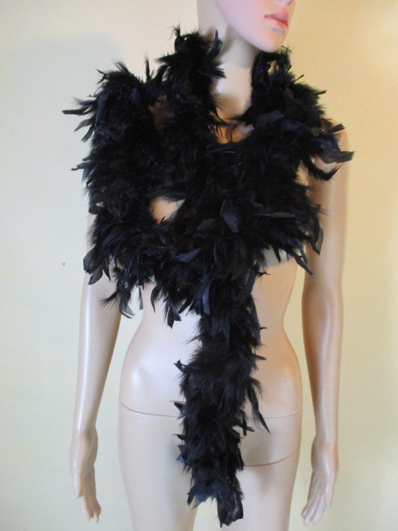 Black ostrich feather boa.   boa\ostrich feather … - image 7