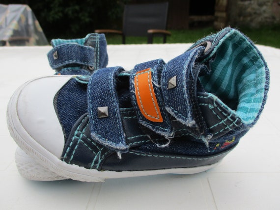 Toddler sneakers in denim. Slightly worn,   sneak… - image 2