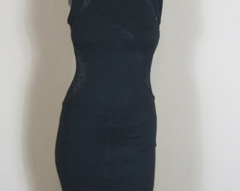 Vintage black bodycon dress .  vintage dress\bodycon dress\black dress\evening dress\retro dress\smart dress