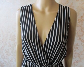Vintage striped jumpsuit .  vintage jumpsuit\vintage playsuit\striped jumpsuit\retro jumpsuit\striped dungarees