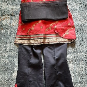 Chinese tunic and trouser set with sash,  size 8  UK.  eastern outfit\chinese suit\childrens suit\fancy dress\chinese top size 8