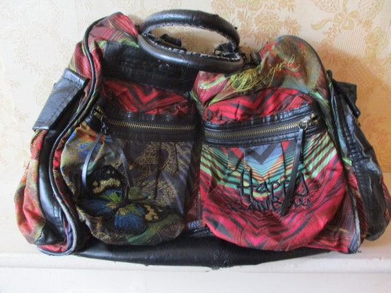 DESIGUAL Multi-color Floral Pattern LARGE Shoulder Bag, Vintage - Etsy