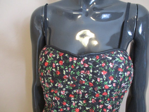 Floral lace vest top . vintage top\vest top\lace … - image 3