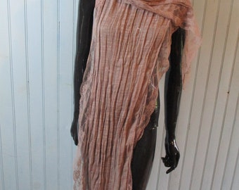 Pretty cotton and lace wrapr.   vintage scarf\headscarf\wraps\boho wrap\boho scarf\pink scarf\cotton wrap\evening scarf