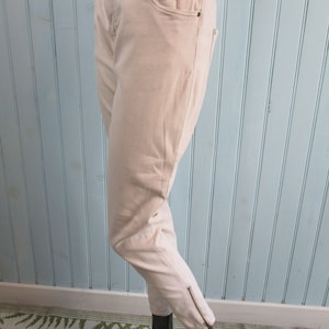Vintage cream cotton jeans .  vintage jeans\white jeans\white trousers\ retro jeans\summer jeans