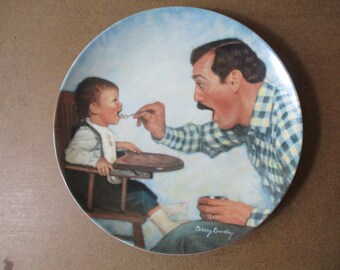 Vintage Betsey Bradley plate with certificate of authenticity.  vintage plate\Open Wide plate\vintage china\collectables\christening present