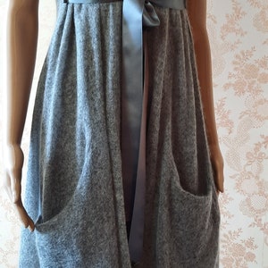 Vintage Etuikleid aus Mohair, Made in Italy.  vintage Etuikleid/Kleid/Spitzenkleid/Boho Kleid/Hängerkleid/Hängerkleid/Graukleid