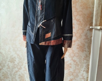 Vintage two piece trouser suit . vintage suit\two peice suit\boho suit\retro suit\jacket\pants