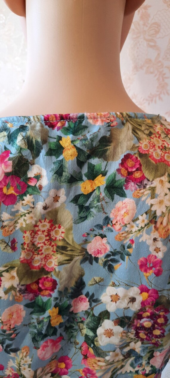 Vintage floral Zara blouse .  Cropped blouse in l… - image 5