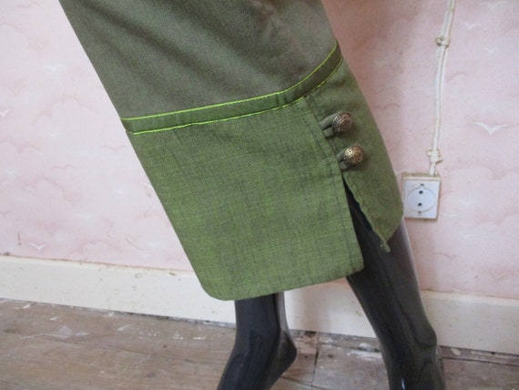 Women's vintage olive green Georges Frank suit . … - image 7