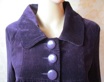 Purple velvet jacket .  vintage jacket\purple jacket\velvet jacket\boho jacket\retro jacket\evening jacket