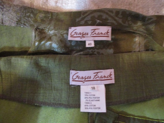 Women's vintage olive green Georges Frank suit . … - image 10