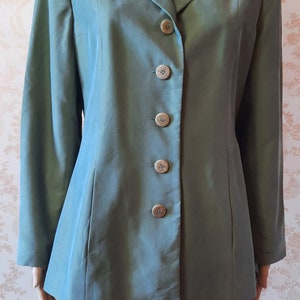 Vintage jacket in a shimmery light green .   vintage jacket\green jacket\smart jacket\formal jacket\summer jacket