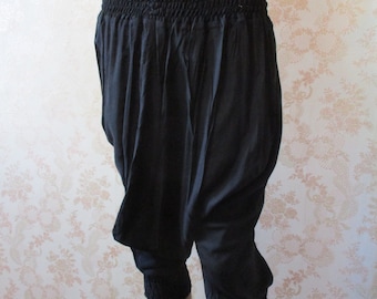 Svarta harembyxor i bomull. Vintage\harembyxor\boho\harembyxor\retrobyxor\yogabyxor
