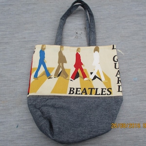 Vintage Beatles canvas bag.  vintage\canvas bag\retro bag\Beatles memorabilia\retro bag\Beatles bag\retro beach bag