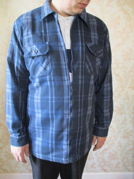 Grey check fleece lined shirt by MORANS EVASION. … - image 1
