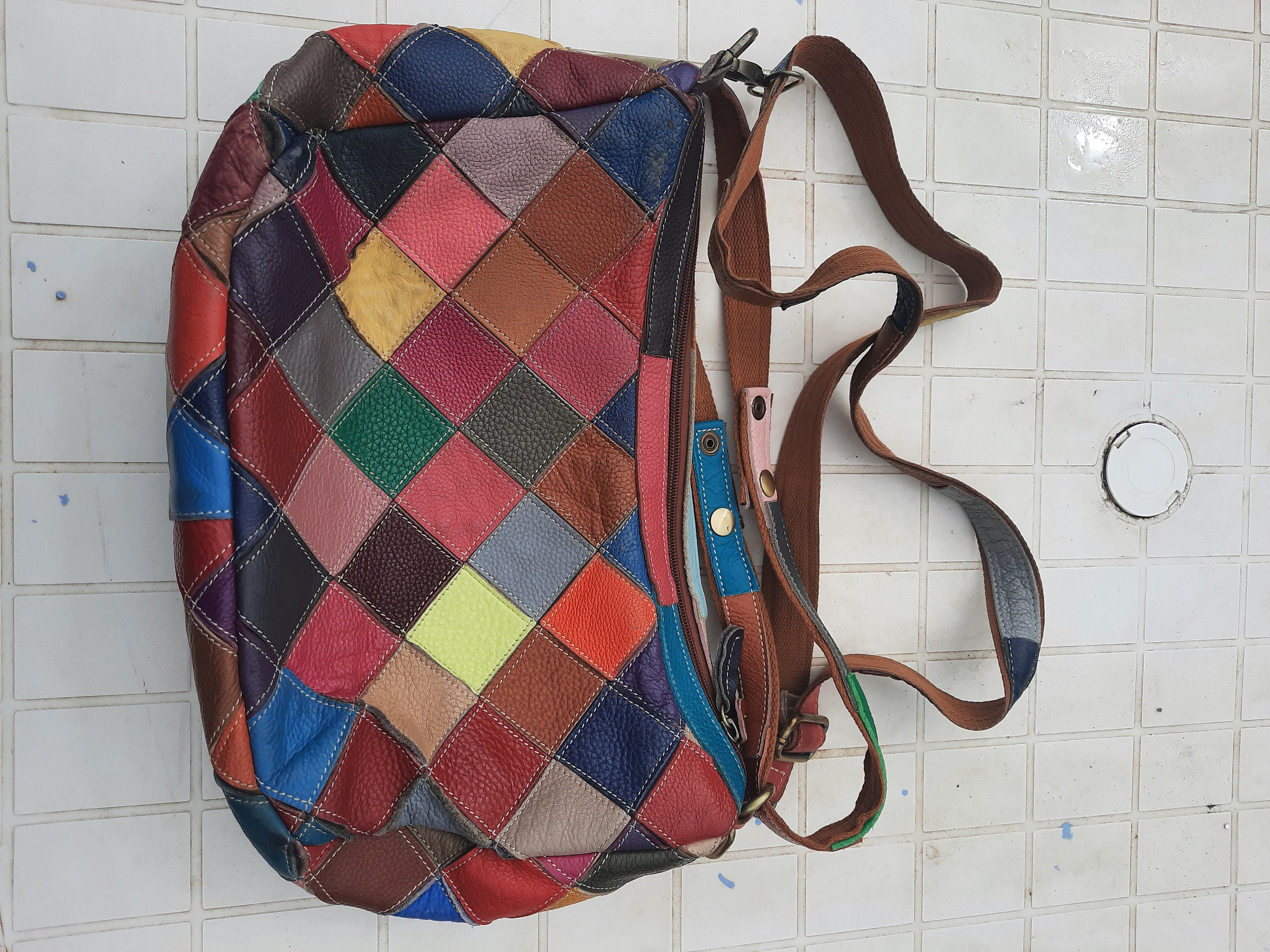 Multi colored handbags ladies sale