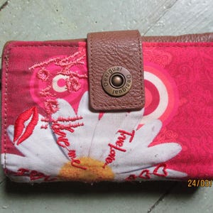 Carteira Desigual vintage, marrom\rosa. carteira vintage/vintage/bolsa vintage/vintage Desigual/carteira Desigual/bolsa Desigual