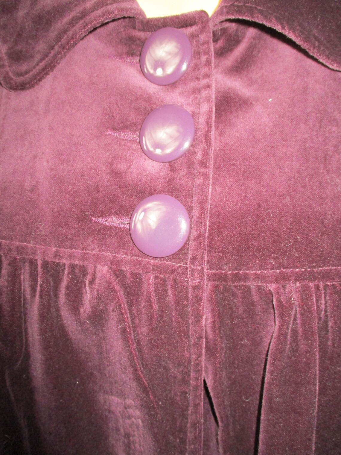 Purple Velvet & Lace Ruffled Jacket