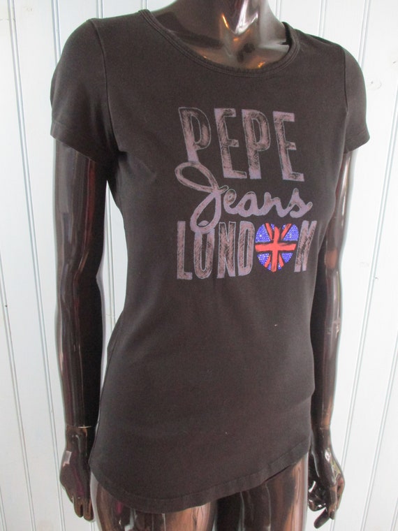 Pepe Jeans T-shirt. - Shirt Shirtretro Tee Tee Jeansvintage Pepevintage Shirtblack Tee Pepe Shirtpepe Tee Etsy