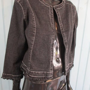 Vintage cropped stretch denim jacket   vintage jacket\denim jacket\cropped jacket\boho jacket\retro jacket