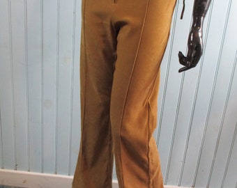 Retro 70s trouser in tan faux moleskin..  vintage pants\70&#39;s style\retro\boho\trousers\costume\moleskin