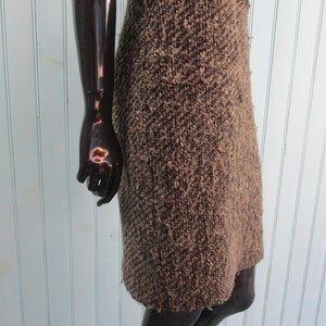 Vintage tweed pencil skirt   vintage skirt\pencil skirt\tweed skirt\plaid skirt\brown skirt\wool skirt\smart skirt