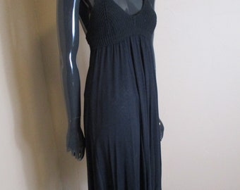 Vintage black halter neck sundress.  vintage dress\sundress\black sundress\boho dress\retro dress\summer dress