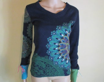 Vintage DESIGUAL  jumper.  vintage \vintage DESIGUAL\boho sweater\vintage knitwear\DESIGUAL top\ vintage separates