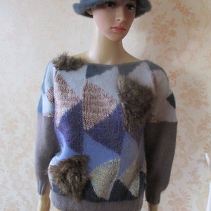 Vintage hand knitted sweater.  vintage sweater\vintage jumper\hand knitted sweater\winter vintage\boho sweater retro sweater