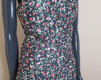 Floral lace vest top . vintage top\vest top\lace top\boho top\floral top\summer top\lingerie