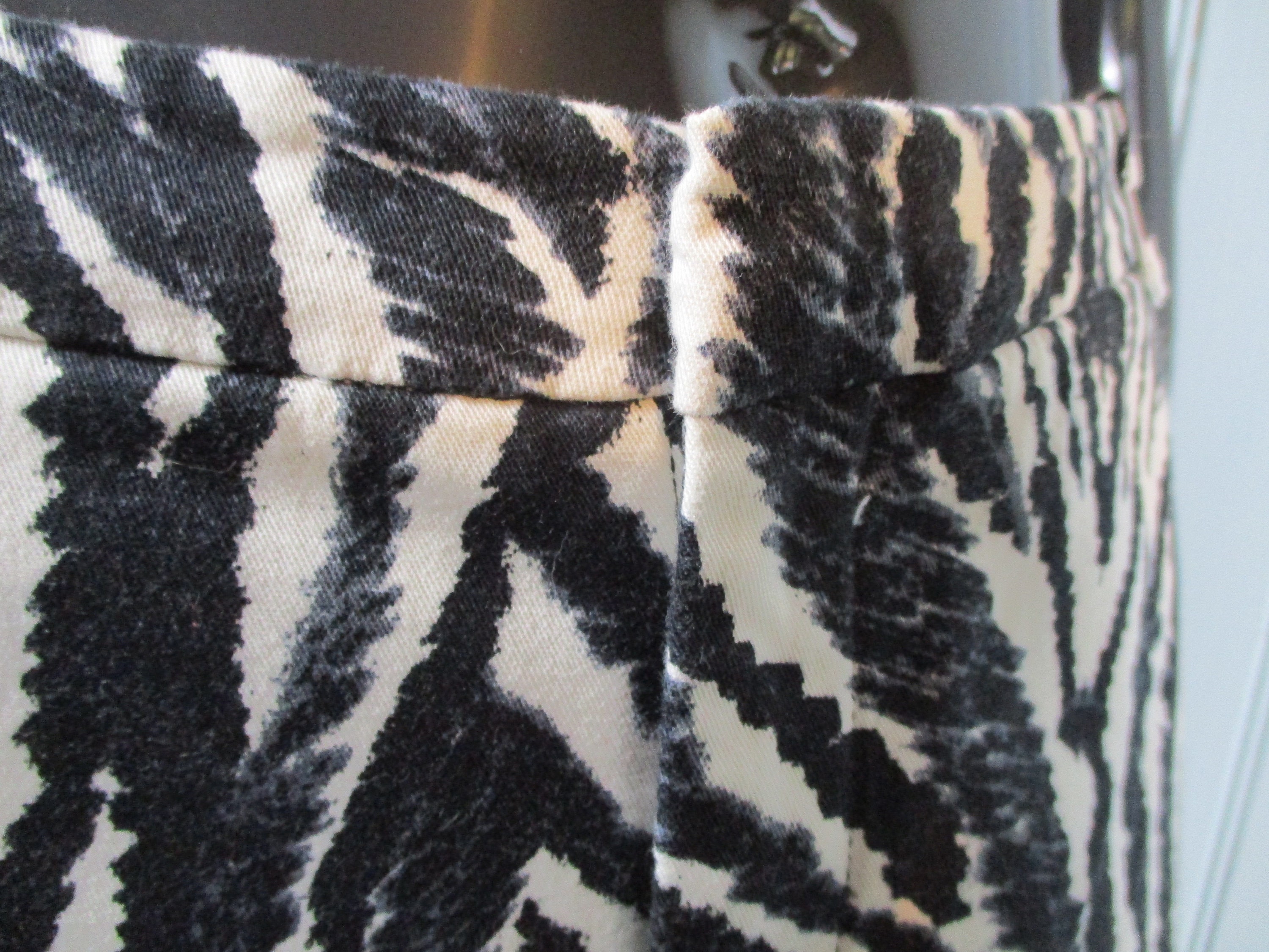 Vintage zebra print bootcut pants