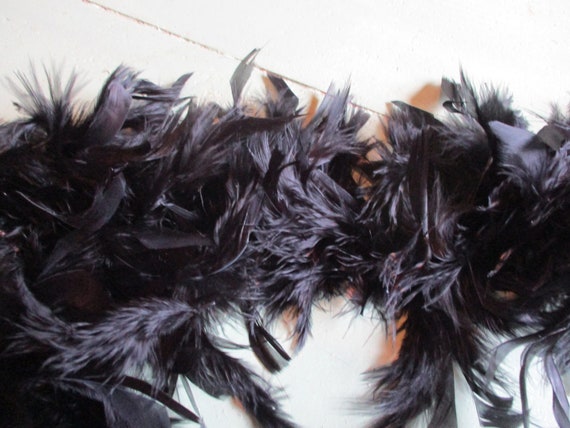Black ostrich feather boa.   boa\ostrich feather … - image 6