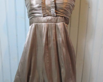 Vintage Morgan party dress in silver,  .  vintage Morgan\vintage dress\silver dress\morgan\evening dress\
