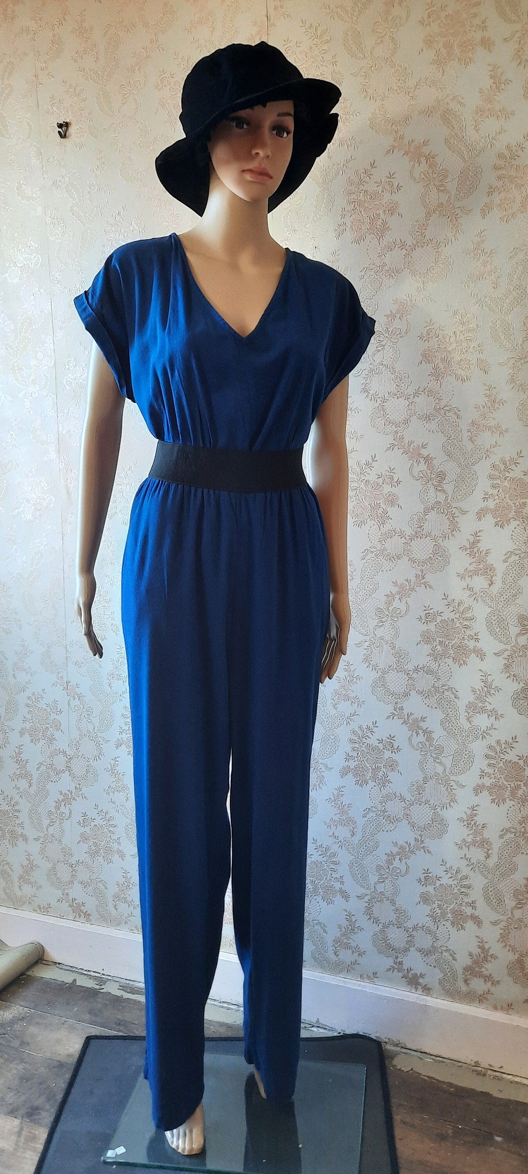 Vintage Jumpsuit in Royal Blue ./ Vintage - Etsy