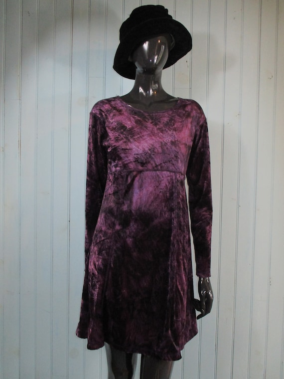 Vintage Plumb Coloured Velvet Dress. Vintage Dress\\velvet Dress\\xmas Dress\\party  Dress\\evening Dress\\boho Dress - Etsy
