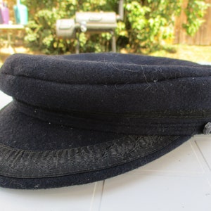 Vintage Breton cap. vintage cap\breton cap\mens cap\mens hat\peaked cap\navy cap\genuine breton cap