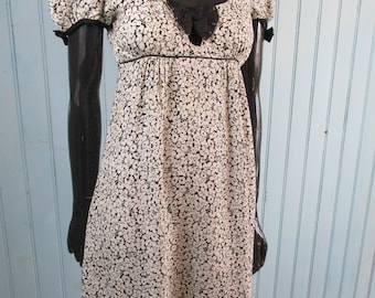 50s style baby doll dress . 70's style\retro\boho\floral dress\smock dress\summer dress\baby doll
