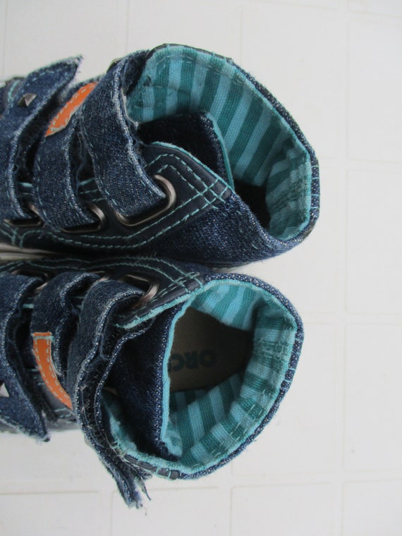 Toddler sneakers in denim. Slightly worn,   sneak… - image 7